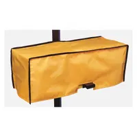 Yellow vinyl cover designed to protect and store headlight aimers during transport or when not in use. Measures 23 inches in height and width. Compatible with Mfr. No. 5412b headlight aimers