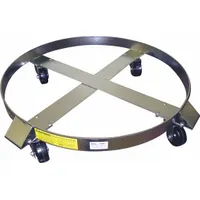 APPROVED VENDOR Drum Dolly: 900 lb Load Capacity, For 30 gal Container Capacity, Round, (4) Swivel (MPN 240192)