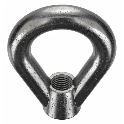 KEN FORGING Eye Nut: 7/8"-9 Thread, Steel, Black Oxide, Oval, 2 1/4 in Inside Dia, 4 in Outside Dia - Steel Eye Nuts