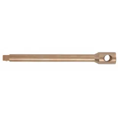 This non-sparking hand socket extension has a 1/4 in input and output drive size with a 4 in overall length. It includes a locking mechanism and is suitable for use in environments where flammable gases, vapors, or dust are present.