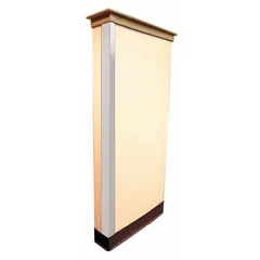 White PVC self-adhesive corner guard for 90° angles. Leg width 3 in, overall height 4 ft, thickness 0.1 in. Protects interior wall corners from impact damage in commercial and industrial settings.