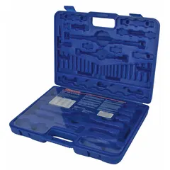 Blow-molded case designed to store and transport the Westward 1PZ37 power tool. Provides a custom-fit protective shell that shields the tool from impacts, dust, and moisture in workshop or job-site environments.