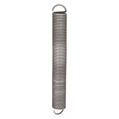 RAYMOND Extension Spring: Carbon Steel, 5 7/8 in Free Lg, 0.062 in Wire Dia, 0.734 in O.D. - Machine Hook Extension Springs