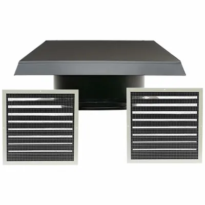 QUIETCOOL Whole House Fan: Roof Mount, 22 in Blade, 3,543 cfm Max., 2,771 sq ft Coverage - Roof-Mount Whole House Fans
