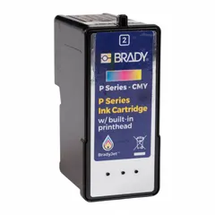 Yellow ink cartridge for the Brady J7300 printer series. Used for industrial labeling and identification applications, including wire marking, cable identification, and facility signage.