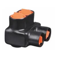 BLACKBURN Multitap Connector: 2 Port, Single-Sided Entry, 6 AWG – 500 kcmil Wire Size, Black (MPN AMT500)