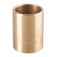 This bronze sleeve bearing supports rotating shafts in industrial machinery, conveyors, and pumps. It handles radial loads in low-speed, high-load applications with lubrication. The -450°F to 500°F temperature range suits cryogenic or moderate-temperature environments
