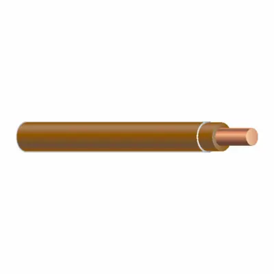 SOUTHWIRE Wire: Copper, 12 AWG, 1 Conductors, Solid, Brown, 2,000 ft Lg - Copper THHN/THWN Building Wires