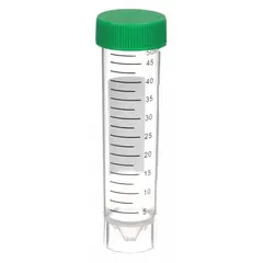 APPROVED VENDOR 229430 Polypropylene Centrifuge Tube, 50 mL, Conical, Natural, Green HDPE Closure