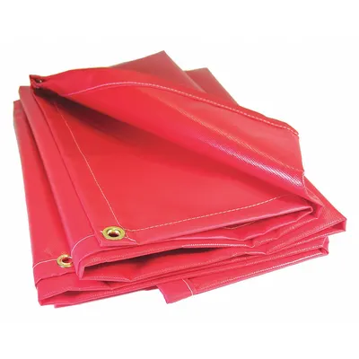 MAURITZON Tarp: 17.75 ft Lg, 13.5 ft Wd, Heavy Duty, 20 mil, Vinyl, Red - Vinyl Tarps