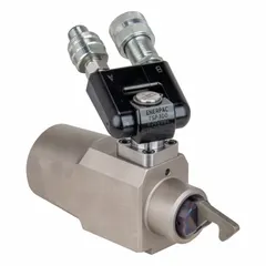 ENERPAC W Series low profile hydraulic torque wrench drive unit delivering 11,484 N-m (8,470 ft-lb) of torque. Accommodates fasteners up to 4 1/8 in (105 mm). Designed for industrial bolting applications requiring a compact, high-torque solution.
