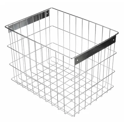 MARLIN STEEL WIRE Storage Basket: Material Handling Basket, Steel, Chrome-Plated, Silver (MPN 00344003-31) - Machining