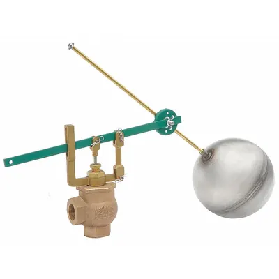 KECKLEY Float Valve Assembly: For Chemicals/Oil/Water Media, Angle Valve Body, Cylindrical - General Service Float & Lever Valve Assemblies