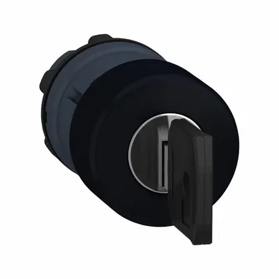 SCHNEIDER Mushroom Head Push Button: Black, 22 mm Mounting Size, Non-Metallic - Mushroom-Head Push-Button Operators