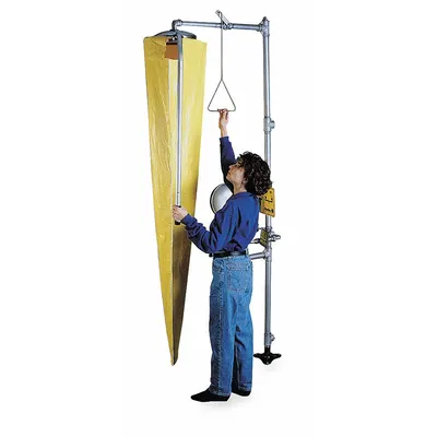 BRADLEY Emergency Shower Tester: For Use With Emergency Shower Stations, Yellow - Testing Kits for Eyewash Stations & Safety Showers