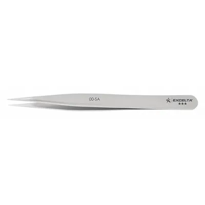 EXCELTA Tweezers: Stainless Steel, Point, Straight Tip - General Purpose Tweezers