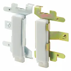 This hanging door guide from PRIME-LINE is designed to align and stabilize sliding or bypass doors in track systems. It measures 3 13/16 inches in width and supports doors up to 100 lb. Suitable for standard track applications, it helps ensure smooth operation and reduces door sway.
