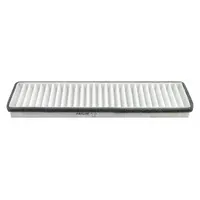 Rectangular panel cabin air filter with paper media. Includes a gasket for secure installation. Designed for use in bus cabin ventilation systems to filter airborne particulates