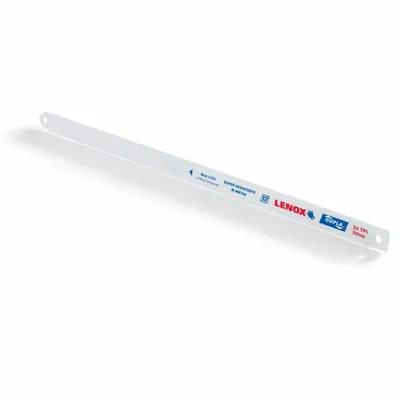 LENOX Hacksaw Blade: 12 in Blade Lg, Bi-Metal, 24, 1/2 in Blade Wd, 0.03125 in Blade Thick - General Purpose Hacksaw Blades
