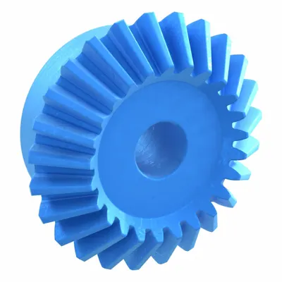 KHK GEARS Miter Gear: For 90° Shaft Angle, Module m 2.5, 25 Teeth, Nylon, 14 mm Bore Dia - Straight Teeth Metric Miter Gears