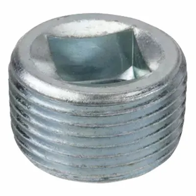 USA INDUSTRIALS Plug: Plug, 150 psi @ 72°F, 1/8 in, NPT Threaded - Low-Pressure Threaded Pipe Fittings with Thread Sealant