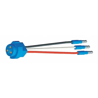 GROTE Pigtail: Slim-Line 0.18 in Male Bullet/Straight Male Pin, 3 Wires, 5 in Wire Lg - Automotive Pigtails