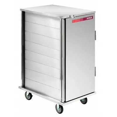 CARLISLE DINEX Meal Delivery Cart: 10 Trays, Non-Pass-Through, 1 Doors, Stainless Steel - Stainless Steel Meal Delivery Carts