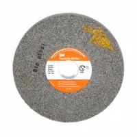 This SCOTCH-BRITE convolute wheel is designed for deburring, blending, and finishing carbon steel and soft metals. With a 6-inch diameter, 1-inch width, and 1-inch arbor, it features aluminum oxide abrasive in fine grade with hard (7) density. The 3-pack ST-WL series wheels provide consistent surface conditioning on edges and contours for industrial maintenance and fabrication tasks