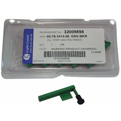 GRAPHIC CONTROLS Pen: Pens, MP-Marking, Green, 82-79-3414-06 - GREEN TEMPERATURE PENS, Fine - Circular Chart Recorder Pens