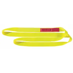 This LIFT-ALL web sling is a Type 5, light-use nylon endless sling with 2 plies. It has a 9 ft sling length and 3 in sling width, with a standard tag for identification. Suitable for general lifting and rigging tasks in industrial environments where flexibility and load surface protection are required.
