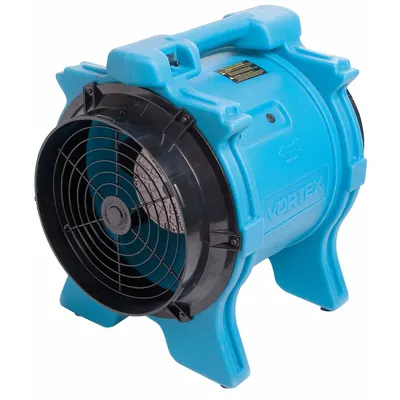 DRI-EAZ Axial Blower: 2,041 cfm, 1 hp, Fixed Frame, 115V AC, 1 Speeds, Blue, Horizontal Only - Portable Fans