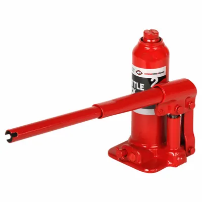 AMERICAN FORGE & FOUNDRY Bottle Jack: Steel, Mechanical, 2 ton Load Capacity - High-Clearance Bottle Jacks