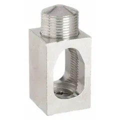 This tin-plated aluminum mechanical lug is used to terminate a single conductor in panelboard applications. It accepts wire sizes from 1 AWG to 250 kcmil. Suitable for use in electrical distribution panels for securing aluminum or copper conductors.