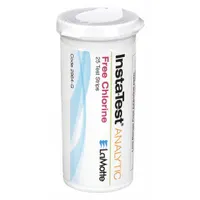 LAMOTTE Test Strips: Free Chlorine, 0 to 10 ppm Free Chlorine, Strip, 25 Tests, 3 in Overall Lg (MPN 2964-G)