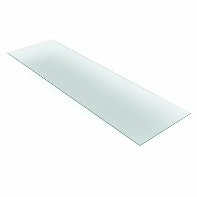 ECONOCO Tempered Glass Shelves: 3/16 in Overall Ht, 48 in Overall Wd, 12 in Overall Dp - Tempered Glass Panels for Compartmented Glass Shelving