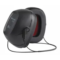 Passive behind-the-neck earmuff with a rigid design, 28 dB NRR, foam cushions, and ABS cups. Features Air Flow Control Technology and a steel-wire band. Suitable for use with face shields in industrial noise environments