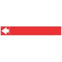 Pipe Marker: Red, White, Fits 2 1/2 to 6 in Pipe O.D., 25 Pipe Markers, With (MPN 73947)