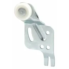 This hanging door roller is designed for use in sliding or bypass door systems. It supports doors up to 40 lb and measures 3 inches in length by 3 13/16 inches in width. Supplied as a single roller.