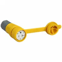 Straight Blade Connector: 5-20R, 125V AC, 20 A, 2 Pole, 3 Wire, Yellow (MPN HBL15W33A)