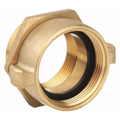 DIXON VALVE & COUPLING Fire Hose Adapter: 1 1/2 in Compatible Pipe Size, NPT x NH - Brass Swivel Fire Hydrant & Standpipe Adapters