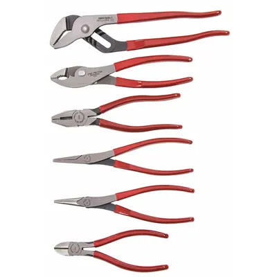 PROTO Pliers Set: 6 Pliers, Std Cushion Grip, Manual - General Purpose Assorted Pliers Sets