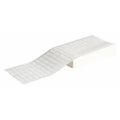 Acrylic precut label sheet with 10,000 labels, each 3/4 in x 1 1/2 in. Acrylic adhesive provides bonding on various surfaces. Used for industrial labeling, asset identification, cable marking, and facility labeling.