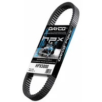Cogged V-belt with 26° angle and 19/32 in thickness. Reinforced with aramid cord material for strength. Suitable for automotive drive applications requiring power transmission and flexibility, such as engine accessory drives