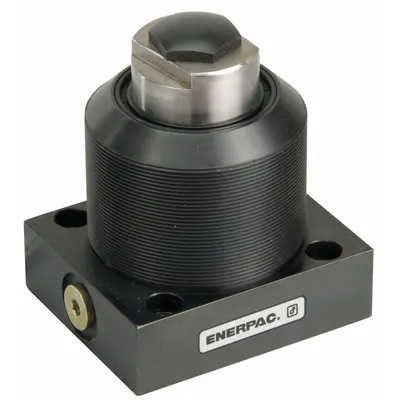 ENERPAC Hydraulic Work Support: 5,000 lbf Max. Support Force, 3/8 in Stroke Lg - Lower Flange Mount Work Supports