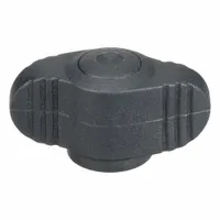 KIPP Hand Knob: Wing, Plastic w/ Brass Thread, 1/4"-20 Thread, 8 mm Thread Lg, 28 mm Dia (MPN K0274.0A2)
