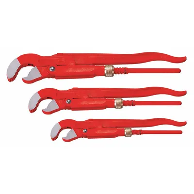 ROTHENBERGER Pipe Wrench Set: Steel, 2 in Jaw Capacity, Serrated, 5 51/100 in Overall Lg - Swedish Pipe Wrench Sets
