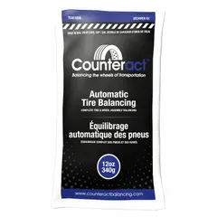 COUNTERACT Balancing Beads are blue glass beads used for dynamic wheel balancing on trucks. The 12 oz weight container provides enough beads for a single tire application. These beads automatically distribute inside the tire to counteract imbalance, reducing vibration and extending tire life.