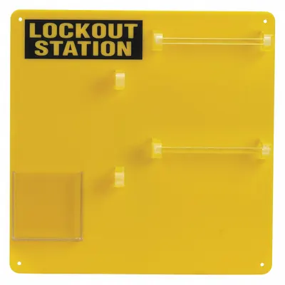 BRADY Lockout Board: Lockout Board, No Padlocks, Lockout Board, Lockout Board - Unfilled Lockout Stations