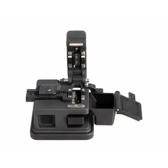 Fiber optic cleaver for fusion splicing applications. Handles fiber diameters from 0.25 mm to 0.9 mm and cleave lengths from 5 mm to 20 mm. Accommodates 250 micron cladding diameter. Includes 1.5 mm and 2 mm hex keys.