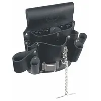KLEIN TOOLS Tool Pouch: For 2 1/2 in Belt Wd - Max, 8 Pockets, Black, Leather (MPN 5178)